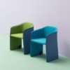 Sillón Laja 889F/889G de Pedrali. Sillones de diseño. Sillones con ruedas.