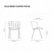 Silla Funda con base metálica de Viccarbe. Diseño ideal para espacios interiores. 