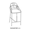 Taburete Queen de Bontempi. Sillas y taburetes tapizados en ecopiel de diseño.