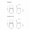 Silla con base metálica de diseño Ears para espacios públicos de Viccarbe.