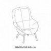 Butaca Long Island Madera de Bontempi. Butacas modernas de diseño italiano.