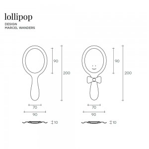 Espejo Lollipop de Fiam. Catálogo de espejos diseño italiano moderno.