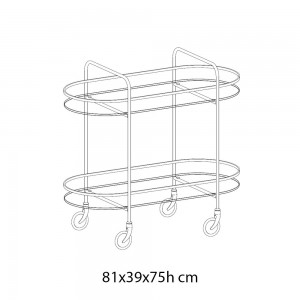 Carrito de cocina Chic de Bontempi. Complementos modernos de diseño italiano.