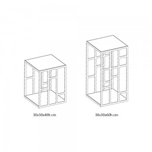Mesa Auxiliar Manhattan de Bontempi. Mesas auxiliares modernas. Muebles de diseño italiano.