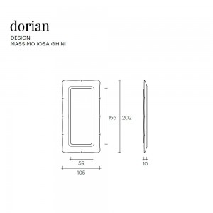 Espejo Dorian de Fiam. Espejos para suelo o pared de diseño moderno.