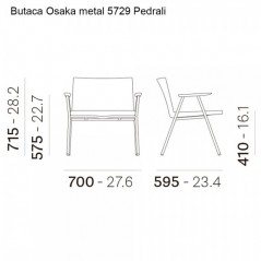Butaca Osaka Metal 5729 Pedrali