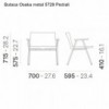 Butaca Osaka Metal 5729 de Pedrali. Butacas de diseño. Butacas tapizadas.