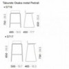 Taburete Osaka Metal 5716/2517 de Pedrali. Taburetes de diseño. Taburetes contract.