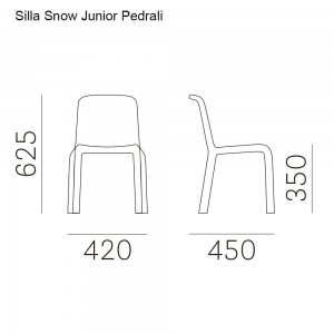 Silla Snow 303 de Pedrali. Muebles infantiles diseño. Sillas para niños.