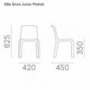 Silla Snow 303 de Pedrali. Muebles infantiles diseño. Sillas para niños.