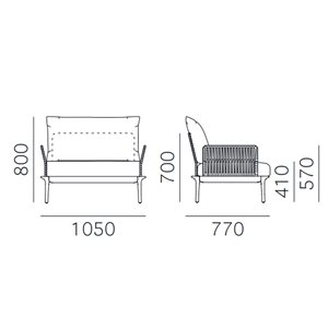 Sillón Reva Twist de Pedrali. Sillones de diseño. Sillones modernos de jardín.