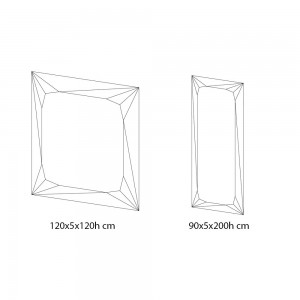 Espejo Diamante de Bontempi. Complementos de diseño italiano. Espejos de salón.