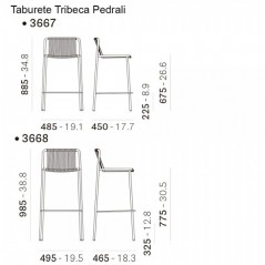 Taburete Tribeca 3667/3668 Pedrali