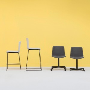 Taburete Tweet 899/2 de Pedrali. Taburetes de diseño. Taburetes tapizados.