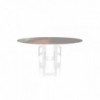 Mesa Imperial Redonda Cristal de Bontempi. Muebles modernos italianos de madera.
