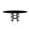 Mesa Imperial Redonda Cristal de Bontempi. Muebles modernos italianos de madera.