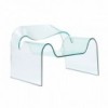 Sillón Ghost de Fiam. Mueble de diseño fabricado en cristal curvado.