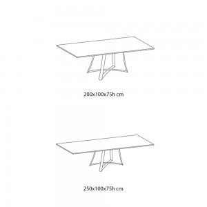 Mesa Big Bang Rectangular Melamina o Mármol de Ingenia. Mesas para comedor o salón.
