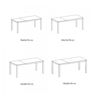 Mesa Eos Extensible Melamina de Ingenia. Mesas extensibles para comedor.