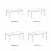 Mesa Eos Extensible Cristal  de Ingenia. Mesas extensibles para comedor.