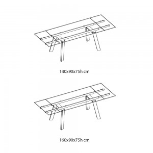 Mesa Gulliver Extensible de Ingenia. Mesas extensibles de comedor de diseño.