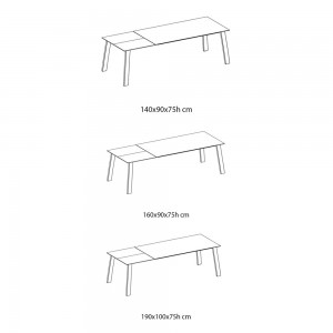 Mesa Kalua Extensible Cerámica de Ingenia. Mesas extensibles para comedor.