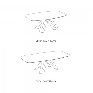 Mesa Twist Redondeada de Ingenia. Mesas modernas para comedor. Diseño italiano.