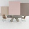 Mesa Twist Rectangular Melamina o Mármol de Ingenia. Mesas modernas para comedor.