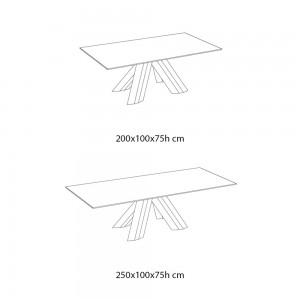 Mesa Twist Rectangular Melamina o Mármol de Ingenia. Mesas modernas para comedor.