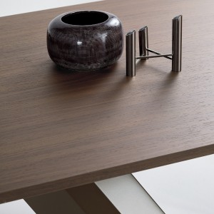 Mesa Twist Rectangular Melamina o Mármol de Ingenia. Mesas modernas para comedor.