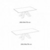 Mesa Twist Rectangular con sobre de Madera o Cristal de Ingenia. Mesas para comedor.