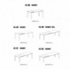 Mesa Winny Extensible Crsital de Ingenia. Mesas de comedor extensibles.