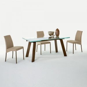 Silla Elias Ingenia. Sillas tapizadas para comedor. Sillas de ecopiel modernas.