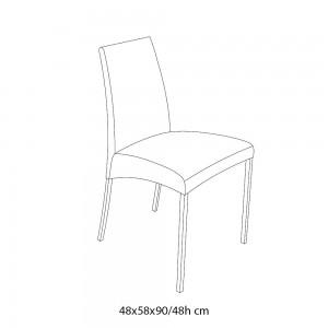 Silla Elias Ingenia. Sillas tapizadas para comedor. Sillas de ecopiel modernas.