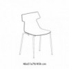 Silla Giulia de Ingenia. Silla apilable con estructura en metal. Sillas modernas.