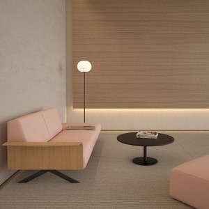 Mesa centro Stan redonda de Viccarbe. Mobilario de diseño interior. Estilo clasico