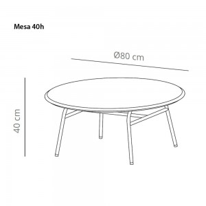 Mesa auxiliar Aleta redonda de Viccarbe. Mobilario de diseño interior.