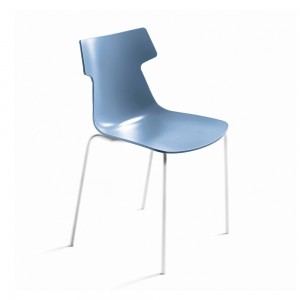 Silla Giulia de Ingenia. Silla apilable con estructura en metal. Sillas modernas.