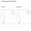 Lámparas pie L001T de Pedrali. Lámparas de diseño. Lámparas de pie modernas.