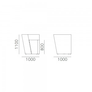 Barra Esquinera Oblique Oblique de Pedrali. Barras de diseño. Barras bar modulare.s