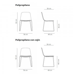 Silla Maarten plástico. Mobilario moderno ideal para exteriores. Hecha de materiales reciclables.