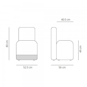 Silla Season de Viccarbe. Mobilario tapizado moderno para contract. Ideal para uso exterior.