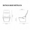 Butaca Ace con base metálica de Viccarbe. Mobilario moderno para exterior.
