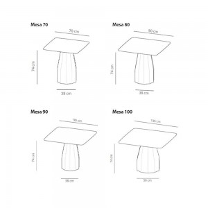 Mesa Burin Outdoor de  Viccarbe. Mobilario de diseño para  exteriores.