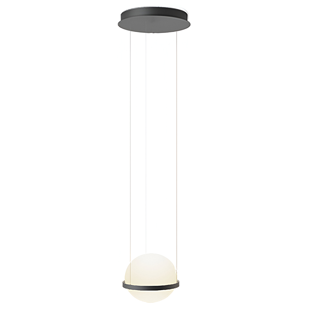 Lámpara suspensión Palma de Vibia. Diseño modeno para iluminación de salón.