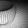 Lámpara suelo Meridiano de Vibia. Diseño moderno de iluminación exterior.