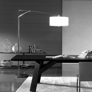 Lámpara de pie Balance Vibia. Diseño modernos de Iluminación para salones.