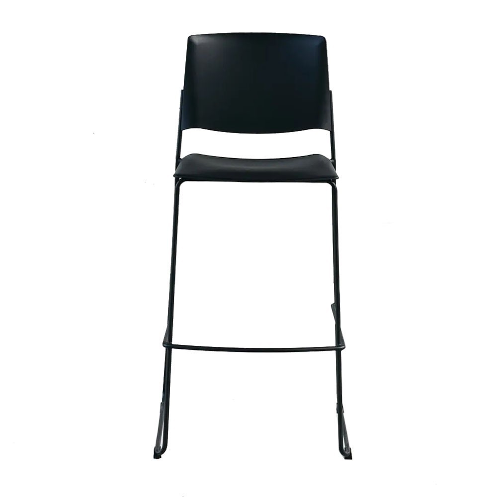 Taburete moderno de diseño Ema de Enea. Taburete tapizado en tela.