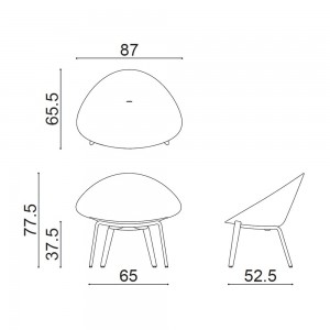 Butaca Adell Madera Arper. Butacas de diseño moderno para interiores.