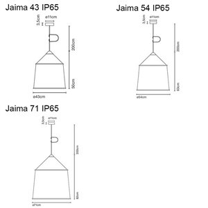 Lámpara suspensión Jaima outdoor de Marset. Lámparas de diseño moderno.